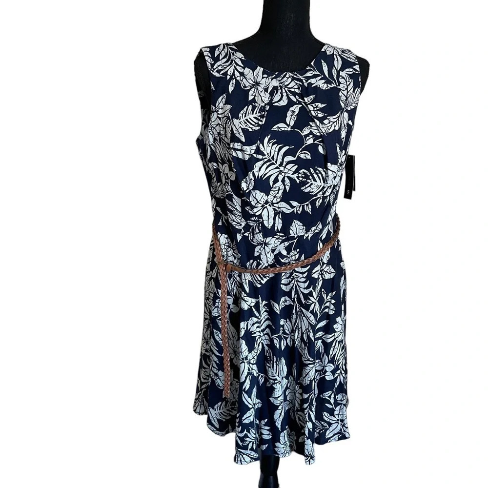 AB Studio Women Blue Casual Dress 12